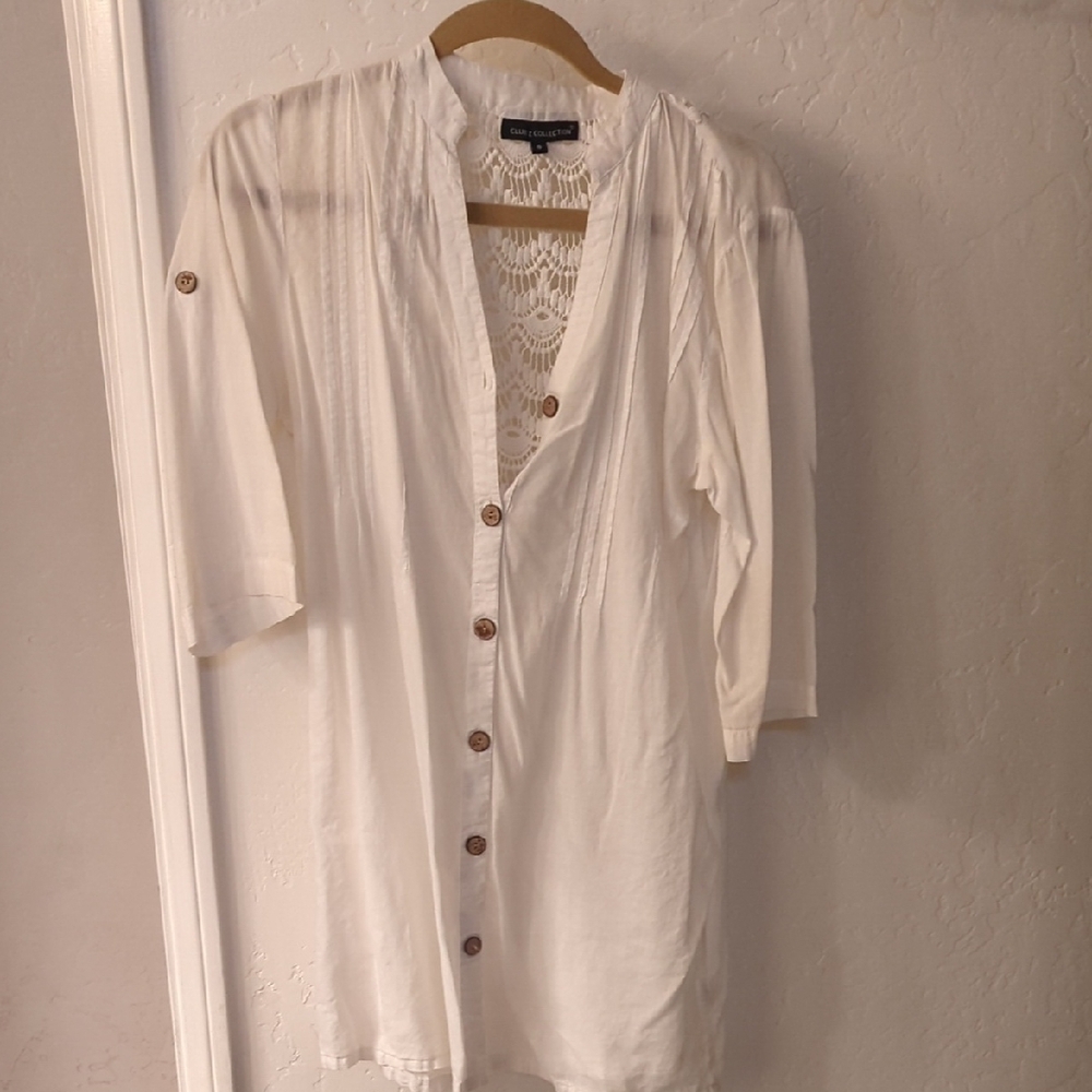 Club Z Collection White Crochet Blouse